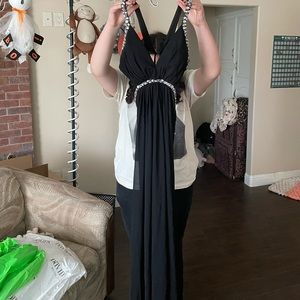 Long diamond prom dress